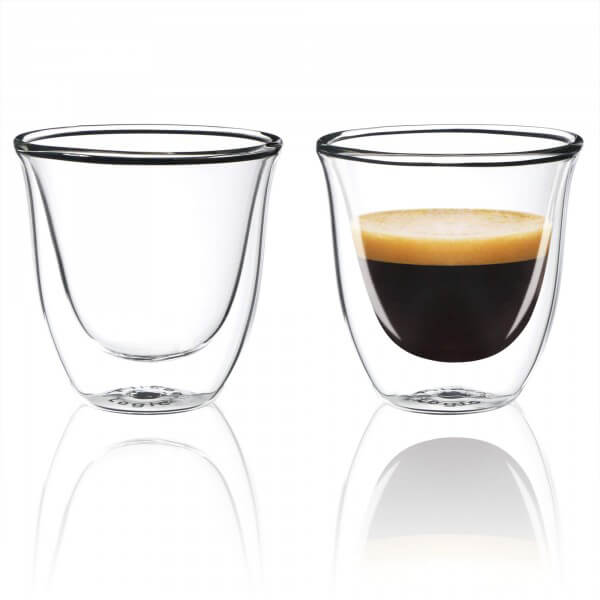 2 tasses à expresso tasses à café en verre double paroi avec