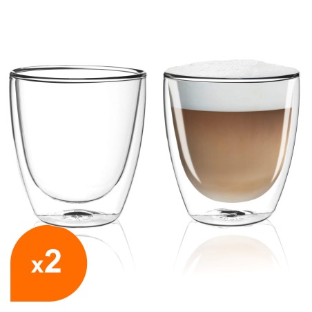 Tasses à café / cappuccino en verre double paroi - Filter Logic® CFL-660B