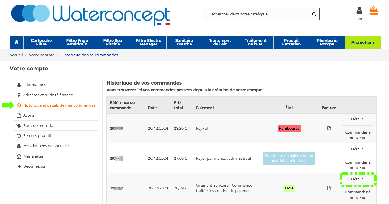 Comment procéder à un retour 