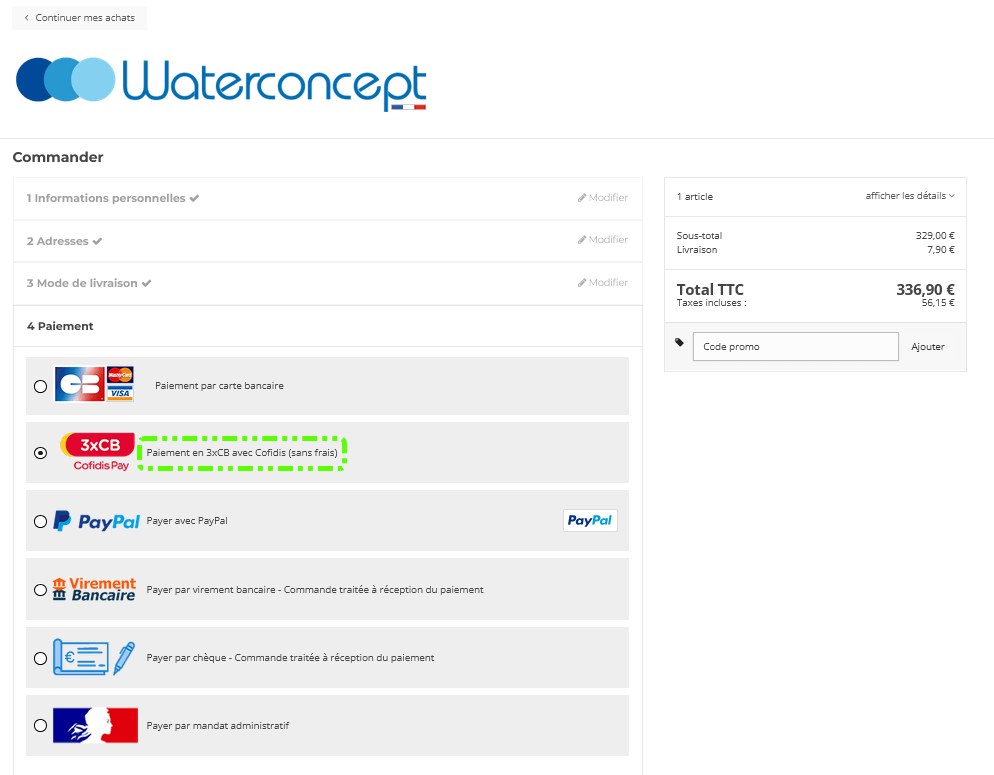 Comment payer en 3 fois sans frais ?