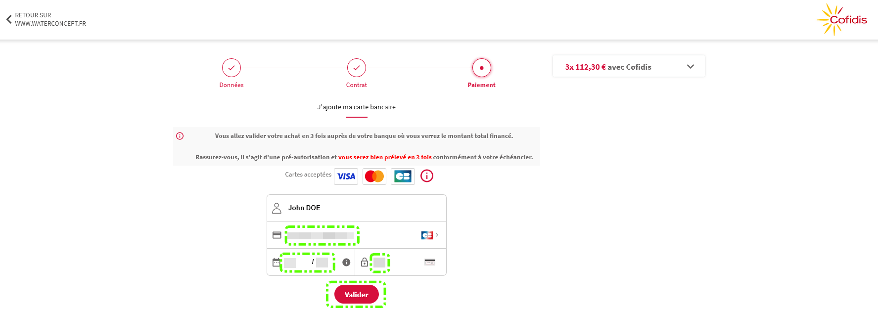 Comment payer en 3 fois sans frais ?